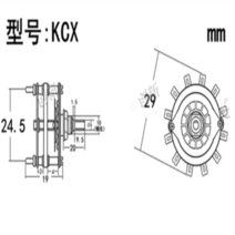 셀렉터 스위치 3단 1PC 세라믹 로터리 밴드 채널 2 레이어 2P7T/4P5T/6P3T/4P4T/8P2T/2P8T/2P6T/2P11T KCX 소형 KCZ 중형 KCT 대형, [01] KCX, [11] 8P2T