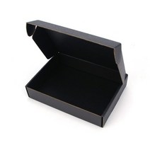 물결 모양 포장 작은 판지 의하여 주문을 받아서 만들어진 크기 및 인쇄 된 로고 5pc/10pc/검정 선물 상자, 01 Black_01 5pcs_17 28x25x7cm
