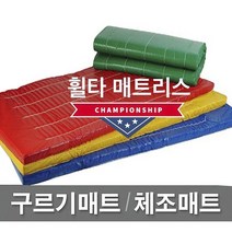 빅세일 [휠타매트리스] 90x180x6cm 구르기매트 체조매트 학교체육 유아체육 체육관매트 낙법 착지매트, 빨강-깔끔형