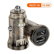자동차 충전기 배터리 Toocki 차량용 USB 고속 충전기 충전 4.0 SCP 45W PD C 아이폰 샤오미 삼성, 01 Black Dual USB 15.5W