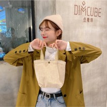 코듀로이 골덴 버튼 가방 직장인 도시락가방 골덴 어린이 핸드폰 심플 에코백