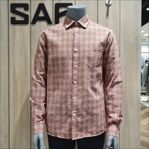 [셔츠앤팬츠] SAP 샙 린넨 오렌지 잔체크 긴팔셔츠MNYS23307(21) 청주점