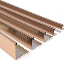 로즈골드 헤어라인 직사각 3mm 재료분리대(2.4M) 코너 몰딩 타일 비드 꼼꼼이, 3X15