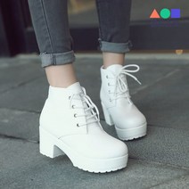 몬드스팟 7cm 미들 부티힐 워커 부츠 화이트(DM314)