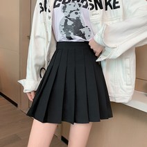 DFMEI 화이트 플리츠 스커트 여 여름 하이웨이스트 a라인 하프스커트 jk 스커트 코디