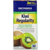 Enzymedica 키위 레귤러리티 키위 맛 릴리프 츄 30정, 1개, 기본