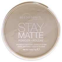 Rimmel London Stay Matte 롱래스팅 프레스드 파우더 투명 [001] 13.9g(0.49온스) (1팩) (포장은 다를 수 있음), 0.49 Ounce (Pack of 1), Transparent