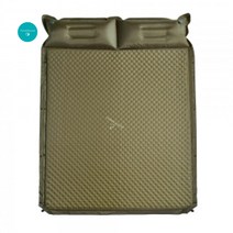 텐트꿀잠 자충식 에어 캠핑매트(190X132) (카키) 등산방석 깔판 캠핑패드