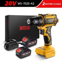 뿌레카 쁘레카 해머 전동 전기 드릴 WOSAI 20V 브러시리스 50NM 스크루 리튬, 협력사, 20V WS-7020-A2
