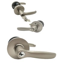 철물전 목문용 레버 문두께55-62mm 두꺼운문 손잡이 DS-4010 SN 침실용 유키, 1개