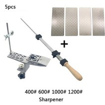 칼갈이 가위갈이 주방용 고정 각도 전문 칼갈이 숫돌 벌집 다이아몬드 돌 양면 날카로운 칼날, J+Sharpeners Set