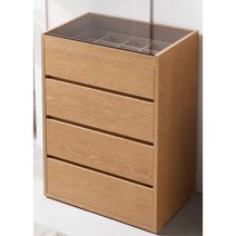 모던 1인가구 옷방 4단 아일랜드 서랍장 60cm (4색) 모듈 퍼니처 오픈 안방 드레스, 그레이화이트