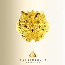 왕관부엉이 돌반지 순금 24K 99.9% 3.75g
