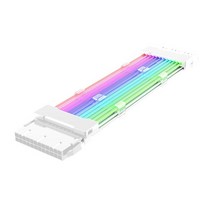 파워700W PC파워1000W 1000W파워 Jumpeak-컴퓨터 18AWG ARGB Sync PSU 전원 공급 장치 연장 케이블 키트 A, 06 MB 24PIN_02 White