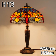 이로운생활연구소 스테인드글라스 엔틱 침실 스탠드 북유럽 빈티지 거실 조명 무드등 16종 단스탠드, H13