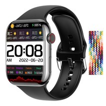 1.99 quotIW8 스마트 워치 시리즈 7 블루투스 통화 NFC 항상 디스플레이 여성 IWO 15 Pro Max Smartwatch Xiaomi, [08] 분홍색