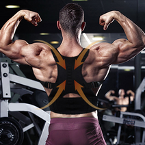 동스파파몰 자세교정 밴드 바른자세 어깨 허리 척추 자세교정기, HERC 파워백-베이지(L XL)