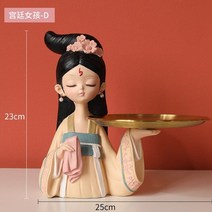 골동품 인테리어 소품 빈티지 앤틱 옛날 물건 고대 인형 수지 동상 선물 요정 트레이 입구 캔디 쥬얼리 키 스토리지 스토리지 조각 품 홈, d