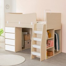 e스마트 코어 낮은 벙커침대 1600 서랍형, 그레이