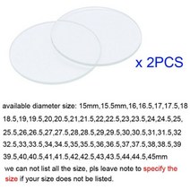 2PCS 라운드 시계 유리 크리스탈 1545mm 스마트 워치 교체 렌즈 플랫 미러 수리 도구, 15 to 35.5mm tell us