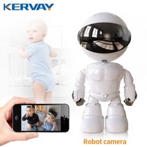 홈캠 1080p 로봇 ip 카메라 보안 카메라 360 ° wifi 무선 2mp cctv, 흰색 로봇, au 플러그