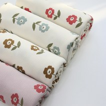 대폭 와플 원단 데이지 송이 4color C0, 인디블루