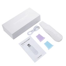 아쿠아 필링 기 갈바닉 클렌징 기계 각질 제거 피부 미용 관리 기기 새로운 초음파 스킨 스크러버 진동 페, 03 White(Luxury Suit)