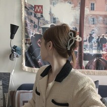 헤어집게핀 리본집게핀 올림머리집게핀 아크릴 반투명 빅사이즈