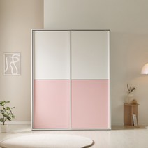 [데코라인] 슬라이드 옷장 키큰 미닫이 슬라이딩 옷장 1600 B세트 (착불), 상세 설명 참조