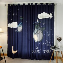 애니메이션 지브리 이웃집토토로 커튼 가리개 제작 맞춤 거실 작은방 커텐