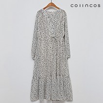 [코인코즈] 랩 스타일 허리 끈 셔링 롱 원피스 (IY3SO1180)