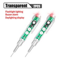 자동차 전기 배선테스터기 전기 전압 테스터 펜 빛 지능형 비접촉 유도 테스트 연필 전압계 전원 감지기 회로 표시기, 03 Transparent 2pcs