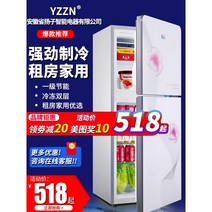 미니 냉장고 yangzi 스마트 소형 냉장고 소형 가정용 중형 양문형 냉동고 냉장 미니 기숙사 렌탈 룸 일류 에너지 절약, 1.  이중 도어/128A186/실버/과일 상