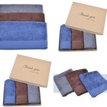 타올세트 백일답례 보풀없는수건 경조사선물, 82cm×40cm 유색3매입