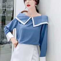 가바바 여성 블라우스 특이한카라 포인트 긴팔블라우스 G42322