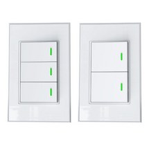 스마트 스위치 IOT 스위치 중성선 없이 설치가능한 음성 원격 제어 자동 조명, 3구