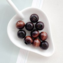 헤세드 국산) 13mm 컬러 나무구슬 (10개), 브라운