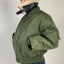 남자 무스탕 오버핏 탈부착 시어링 항공점퍼 3컬러