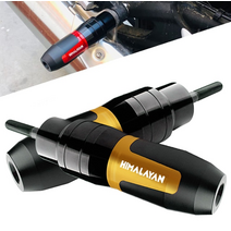 오토바이 스텐드 스탠드 로얄 엔필드 히말라야 400 오토바이 부품 낙하 방지 배기 슬라이더 바디 보호 블록 himalayan400, 골드 2개