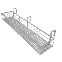 모칸도 베란다 화분걸이 난간 화분걸이대 (일반 직각형 100x25cm) 난간용 고리 3개, 02.화분걸이대(직각형)100x25_화이트_일반형