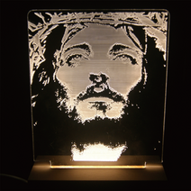 아크릴 예수 성모상 무드등 주문제작 LED 선물 기념품 수유등, M사이즈, 선택안함