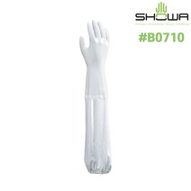 SHOWA B0710 PVC 코팅 얇은 토시형 안전 장갑 내유 내화학 방수 청소 쇼와