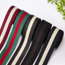 국내제작) 30mm 스트라이프 웨이빙끈 가방끈, 그린레드, 1개