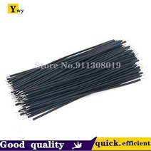 100 개/묶음 24AWG 8cm 주석 도금 브레드 보드 PCB 솔더 케이블 플라이 점퍼 와이어 틴 커넥터, 04 black_01 24awg_01 8cm