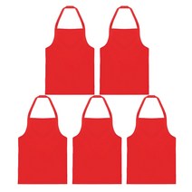 손님용 목걸이형 앞치마 6컬러 [식당용/주방용/위생용/목걸이형/미니 앞치마], 레드, 5개