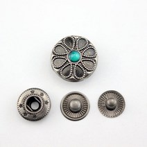 가죽 핸드프레스 각인기 가죽공예 도장 다이어리 빈티지 스냅 버튼 및 비드 금속 프레스 스터드 네일 리벳, 16 16_01 17mm
