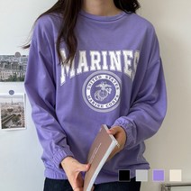 오버핏 여자 20대 여자패션 누크 프린팅 SD-220851 맨투맨