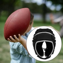 머리보호대 조정 가능한 럭비 헤드 가드 수호자 초경량 헬멧 충격 방지 스크럼 모자 라크로스 하키 야구 스케이트 보드 헤드 프로텍터, 02 Black