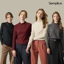 셈플리체 23FW 프릴넥 골지 니트티셔츠 4종