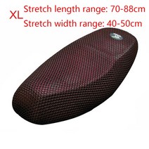 호환용 오토바이시트 뒷자리커버호환 XAutohaux 1Pcs M-XXL Anti-Slip 3D 메쉬 패브릭 시트 커버 통기성 방, 06 Red  XL